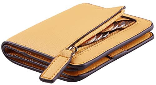 Toughergun Women’s Small Slim Leather Wallet with RFID Protection, Compact Bifold Mini Purse with Clear ID Window - Image 1