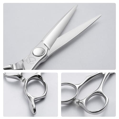 6 Inch Professional Hair Cutting Scissors – 440C Stainless Steel Barber Shears, Handcrafted Convex Edge Hair Scissors with Ergonomic Handle for Stylists, Barbers & Salon Use - Thumbnail 4