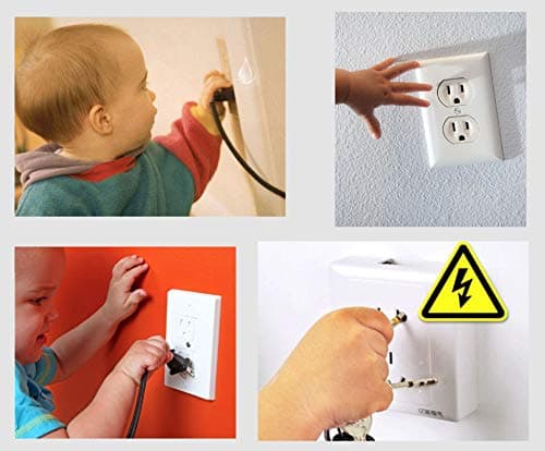 Vmaisi 38 Pieces Clear Outlet Covers Baby Proofing - Electrical Safety ChildProof Plug Protector - (Clear, 38 Pack) - Thumbnail 2
