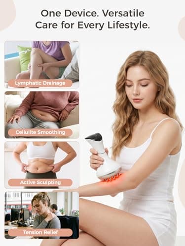 Huxerol Lymphatic Drainage Massager, Cellulite Massage Tool & Body Sculpting Machine with 4-Color Light, Pulse, Heat & Vibration for Body, Arms & Legs - Thumbnail 5