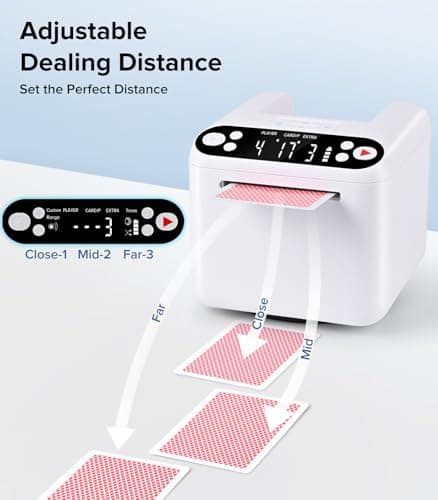 LAETENIN Card Dealer Machine for 1-3 Decks with 4 Remotes - Thumbnail 4
