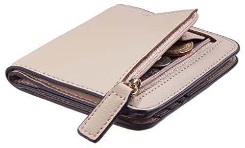 Gostwo Wallet for Women, Small RFID Blocking Wallet, Slim Credit Card Holder Wallet, Compact Bifold Luxury Genuine Leather Pocket Passport Wallet Ladies Girls Mini Purse Travel with ID Window, Sand - Thumbnail 2