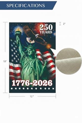 USA 250th Anniversary Garden Flags,America Garden Flags For Outside,12x18'',Double Sided Flag For Outdoor Garden Decor (Liberty) - Thumbnail 4
