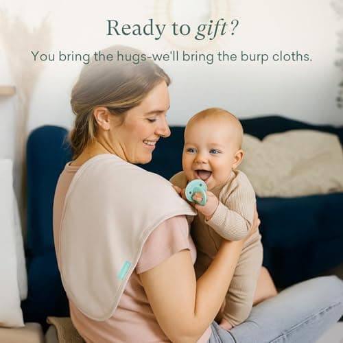 PurComfy Supersoft Burp Cloths, Premium Bamboo Viscose Baby Burp Cloths, Absorbent & Skin-Friendly, Large 21” x 10”, Unisex Baby Essentials for Feeding, Spit-Up, 3-Pack - Thumbnail 5