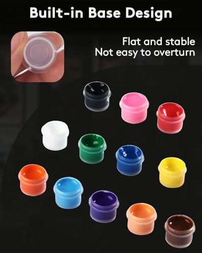 Lady Up Tattoo Skin Practice Kit, Tattoo Practice Skins Set For Beginners and Artists, 20 Fake Skin and 300 Ink Caps Set Mixed Pigment Cups (200*Small, 100*Large) - Thumbnail 4