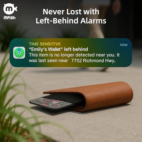 MFish Solar Wallet Tracker Card, Apple MFi Certified, Ultra-Thin 0.07" Find My Tracker for Wallet, IP68 Waterproof, Loud Alarm, Solar Powered, Works with Apple Find My (iOS Only) for car, Luggage - Thumbnail 4