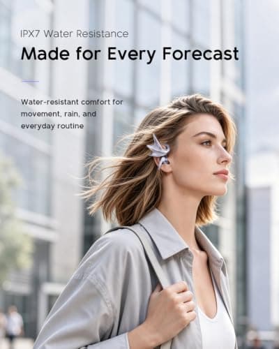 REAL YOUNG H700 Open-Ear Earbuds for Women, Elegant Dragon Wing Jewelry Design, Lightweight Wireless Headphones with Comfortable Earhook, Stylish for Daily Wear, Deep Bass Sound, Ideal Gift for Her - Thumbnail 5