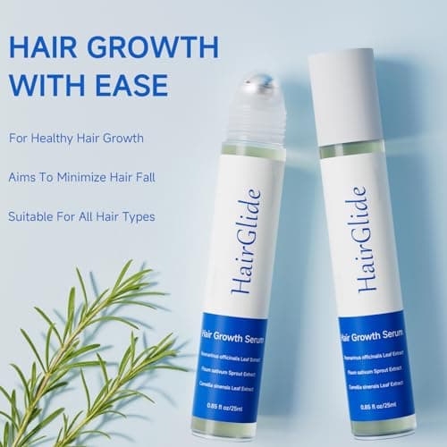 Hair Growth Serum Roll On, Rosemary Oil for Hair Growth, Be Roll On Rosemary Plant Essential Oils Extract Helps Support Body Thicker Fuller Hair for Men Women Pick - Thumbnail 2
