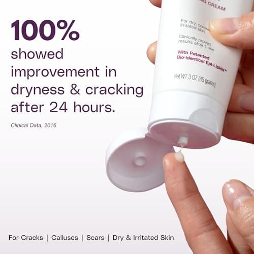 SkinIntegra Rapid Crack Repair Cream, 25% Urea with Lactic Acid, Heals Cracked Heels and Diabetic Feet, Post-Surgery Scar Care, Fragrance-Free Barrier Cream, 3 oz - Thumbnail 2