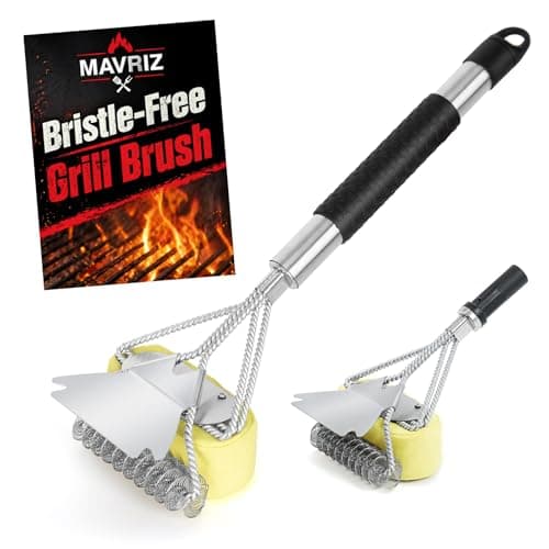 Bristle Free Grill Brush, 3 in 1 Steam Cleaner Brush with Extra Replacement Head, Heavy Duty BBQ Grill Brush for Outdoor Grill - Image 1