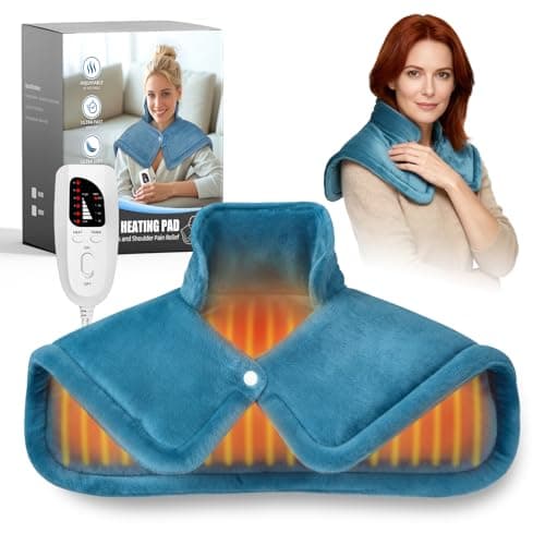Wifen Weighted Heating Pad for Neck & Shoulders - 6 Heat Settings, 4 Timers, Auto Off - Electric Heating Pad for Back Pain Relief - Gift for Women/Men, Mom/Dad, Birthday, Christmas - Image 1