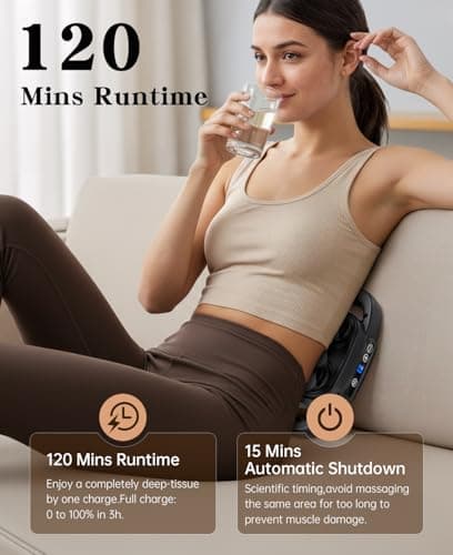 Jogfit 16 Head Massage Gun Deep Tissue with 3 Modes & 30 Intensities, Silent Muscle Massage Gun for Back,Shoulders, Legs, Foot, Body Muscle Pain Relief - Thumbnail 5