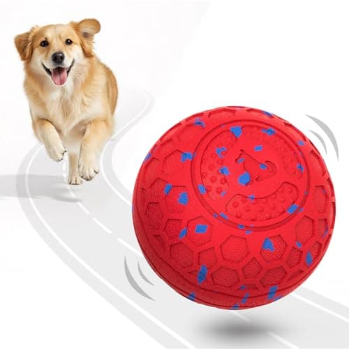 Fsitego Dog Balls: Interactive Dog Ball Auto Rolling - Interactive Dog Toys for Aggressive Chewers - Bouncy & Throwable, Type-C Rechargeable, Washable, for Small & Medium & Large Dogs – Red - Image 1
