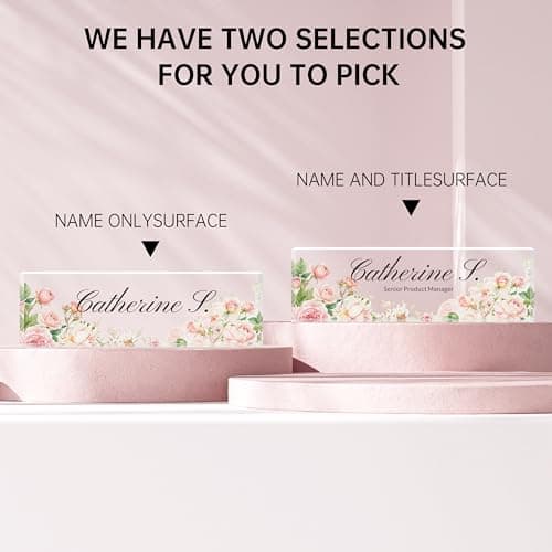 Personalized Desk Name Plate - Chic Design for Women - Thoughtful Gift for Colleagues and Professionals in Any Workplace - Thumbnail 5