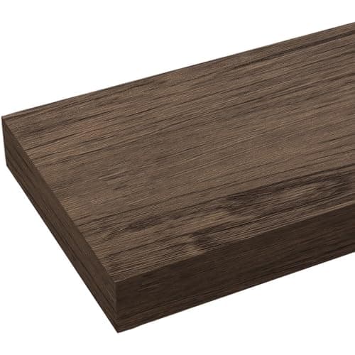 Modcraft Smoke Gray Floating Shelves for Wall Set of 2, 11.8 Inch Small Wall Shelves for Bathroom Over Toilet, Hallway & Bedroom Storage, Wall Mounted Shelves for Decor, Candles & Small Plants - Thumbnail 5