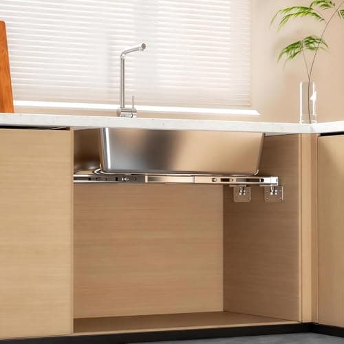 HAHOME Undermount Sink Brackets Support Kit, Adjustable Heavy Duty Stainless Steel Undermount Sink Repair Braces for Kitchen & Bathroom Sinks 28–39.4 Inch (2 Pack) - Thumbnail 5