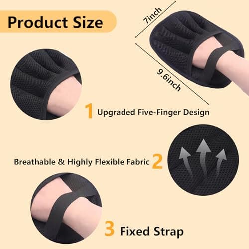 2 Pack Electrostatic Pet Hair Removal Gloves - Upgraded Reusable & Washable Pet Hair Remover Gloves for Cats & Dogs, Thickened Magic Brush Tool for Couch, Carpet, Furniture, Clothing & Car Seat - Thumbnail 3