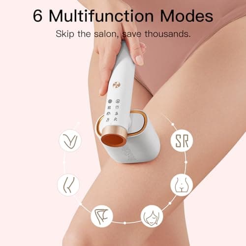 Laser Hair Removal, BoSidin IPL Hair Removal with Painless Ice-Cooling, 2-in-1 Face SR Rejuvenation, 6+1 Modes, 6 Levels Hair Removal for Women Permanent, Laser Hair Removal Kit with Shaver, Goggles - Thumbnail 6