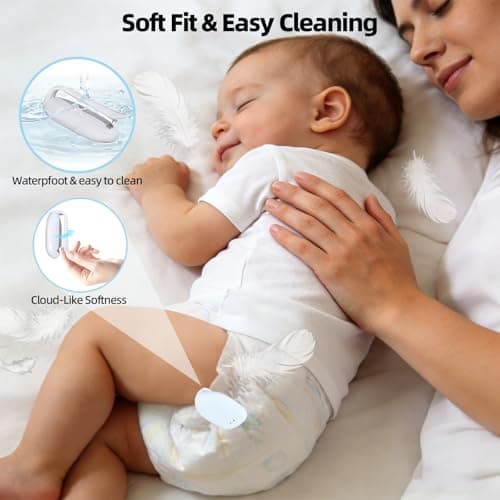 Wireless Bedwetting Alarm for Kids - Separate Design Enuresis Pee Alarm with Vibration & Sound Alert, USB C Rechargeable Bed wetting Alarm & Moisture Detector Back Clip for Boys Girls Toddlers Seniors - Thumbnail 5