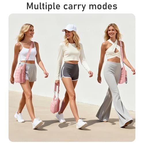 WOOMADA Water Bottle Holder RFID Crossbody Bag for Women, Ideal for Walking, Hiking, Cycling(pink) - Thumbnail 6