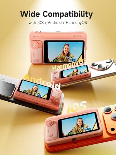 7RYMS Qshot V2 Pro Selfie Monitor Screen for iPhone & Android, 4K 60fps MagSafe Back Camera Monitor with Wired/Wireless Mode, 164ft Range, Remote Control,Video Monitor for Vlog & Live Streaming-Pink - Thumbnail 6