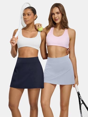 AFFOLE Navy Bue Skirt Women Tennis Golf Skorts Athletic High Waisted with Pockets Inner Shorts Pleated Pickleball 2026 - Thumbnail 3
