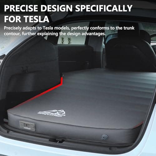 BREVITRIP Camping Air Mattress Tesla Model Y Mattress 4" Ultra Thick Tesla Model Y Air Mattress Self Inflating Sleeping Bed with Pump Portable SUV Air Mattress Car Bed Camping Gray - Thumbnail 6