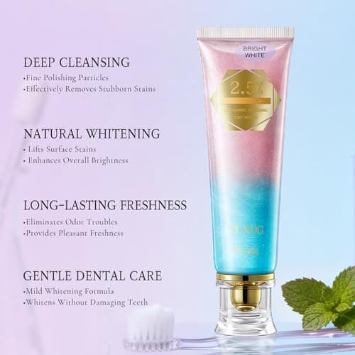 TLNDG 2.5% Niacinamide Whitening Toothpaste for Teeth and Gum Care, Enamel Strengthening & Fluoride Free Formula, 3.53 Oz (2) - Thumbnail 3