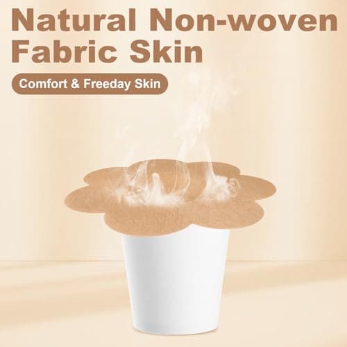 NAYODEUS 100 Pcs Pasties Nipple Covers for Women - Disposable Nipple Pasties Friendly Breathable No-Show Nipple Stickers Nipple Tape. - Thumbnail 3