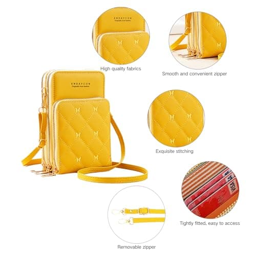 Endaycon Crossbody for Women, Trendy Small Phone Purse with Secure Card Slots, Lightweight Card wallet - Thumbnail 3