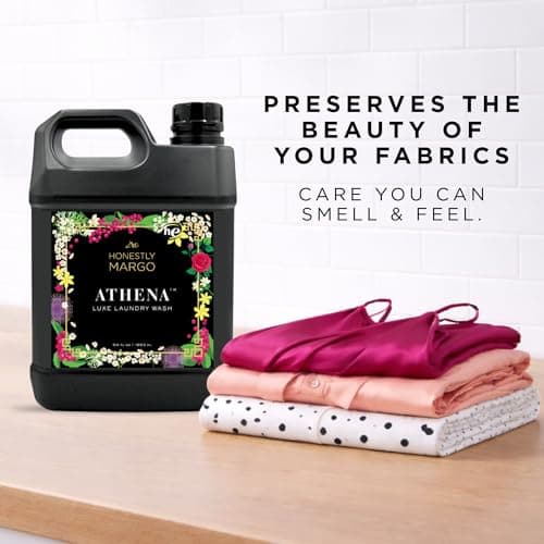 Honestly Margo Athena Luxury Laundry Detergent (64 oz, Pack of 1) – Laundry Detergent Scented with Amber Musk, Pink Pepper Perfume and Rose Perfume | Delicate Laundry Detergent, Liquid Soap, 22 Loads - Thumbnail 6