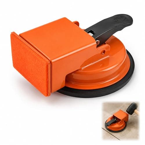 Floor Gap Fixer Tool,Heavy Duty Laminate Floor Suction Cup Tool for Wood,Vinyl & Tile Flooring,Enhanced Vacuum Suction Gap Repair Tool with Anti-Slip Grip,Flooring Installation Accessories (Orange-1) - Image 1