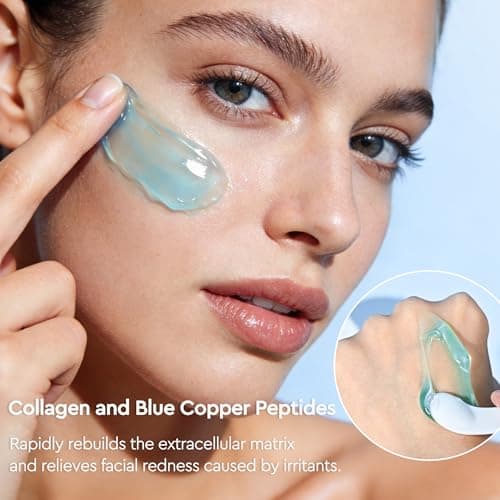 Blisskin COLLAGEN & Blue Copper Peptide Jelly Cream – Ultra Lightweight Gel Texture with Soluble Collagen & Peptides, 3.5oz - Thumbnail 3