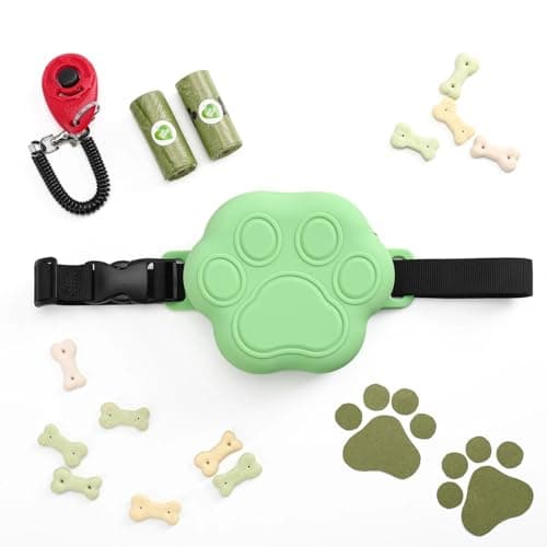 WINPAWS Dog Treat Pouch with Training Clicker and 2 Poop Bags, 1.8 Cup Small Sealable Zipper Silicone Fanny Pack with Waist Belt, Pet Puppy Training & Walking Essentials (Green) - Thumbnail 2