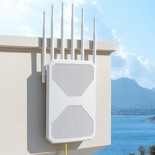 2026 AX1800 Outdoor WiFi 6 Extender, Long Range Outdoor WiFi Extender Signal Booster, IP65 Weatherproof Outdoor Wireless Access Point with PoE, Gigabit Ports for Garage, Farm, Yard, RV, Dock,Starlink - Image 1