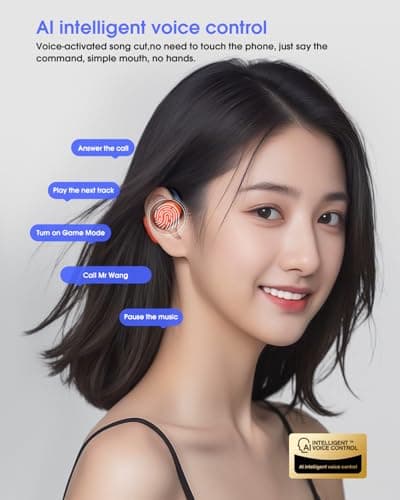 schainyan AI Translator Earbuds Real Time - 164 Languages Translation Headphones, Audio and Video Calls Wireless Bluetooth Interpreter Device for Business, Travel, Learning - Orange - Thumbnail 3
