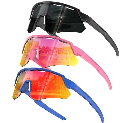 KALIYADI Polarized-Kids-Sunglasses Youth Baseball Sunglasses: Cycling Running for Boys Girls UV400 Protection Age 6-14 - Image 1