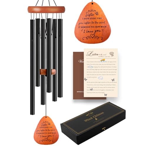 Sister Gifts, Sister Birthday Gift, 32" Sister Butterfly Wind Chimes, Sisters Gifts from Sister for Christmas Mothers Day - Image 1
