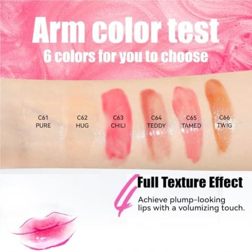 Lip Oil Set – Hydrating Lip Gloss, Non-Sticky Clear Lip Oil for Shiny & Moisturized Lips | Glossy, Tinted Lip Care, Plumping Lip Oils | Gift for Women & Girls 3pcs (Set A) - Thumbnail 4