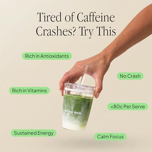 Morning Made 10.6 oz Original Ceremonial Grade Matcha Powder - 60 Servings, Sweetened, USDA Organic - Premium Japanese Green Tea in Resealable Tin - Rich in Antioxidants and Energy Boosting - Thumbnail 5
