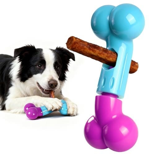 Apasiri Bully Stick Holder for Medium/Large Dogs - Anti-Choking, Prevents Swallowed Ends - Nylon Dog Chew Toy - Dishwasher Safe, Pink - Image 1