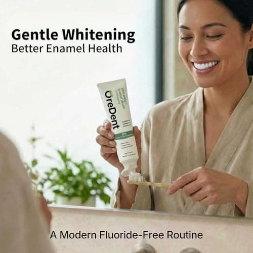 OreDent Fluoride Free 10% Nano Hydroxyapatite Whitening + Enamel Health Toothpaste, Remineralizing, Sensitivity Relief, Xylitol, SLS Free, Lemon Mint Flavor for Adults & Kids, 4.2 oz - Thumbnail 6
