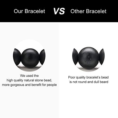 M MOOHAM Mens Bracelet Gifts for Him - Tiger Eye Black Matte Agate Mens Adjustable Bracelet Gifts for Teen Boy 16-18 - Thumbnail 6