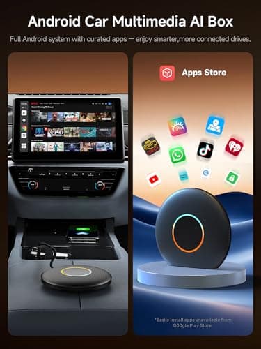 MYATOTO Magic AI Box, Wireless CarPlay/Android Auto Adapter, Car Video Box Supports for Netflix/YouTube/TikTok/TF Card, DriveChat AI Smart Box with GPS/Dual Bluetooth - Thumbnail 4