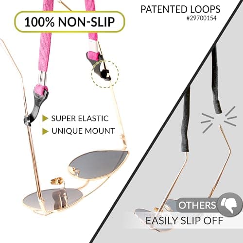 SIGONNA Eye Glasses String Holder Strap - Eyeglass Straps Cords for Men Women - Eyeglass Holders Around Neck - Sunglasses String Chain Lanyard Retainer - 4 Pcs Orange Pink - Thumbnail 3