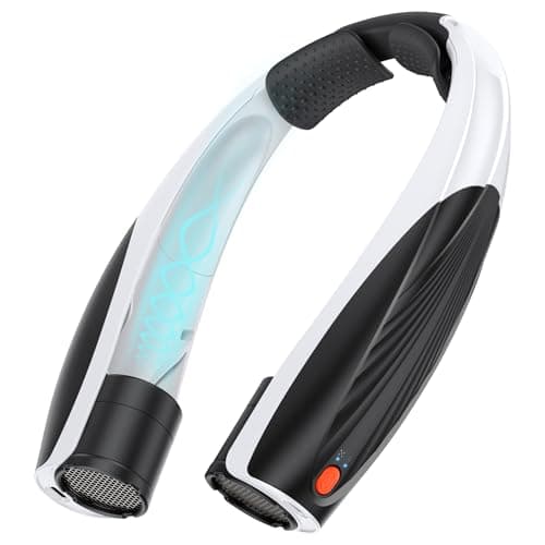 Portable Neck Fan - 20H RunTime Cooling Fan, 6 Speeds Strong Airflow Personal Fan with Ultra Quiet 360° Flexible Hands Free 6000mAh Battery Rechargeable Wearable Fan for Outdoor, Camping, Travel