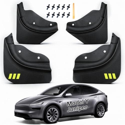 2026 Tesla New Model Y Juniper Accessories, Mud Flaps Splash Guards Thicker Kits, Upgraded Safety Reflective Strips, No Drilling All Weather Protect Paint for Model Y 2025 2026 Juniper (Set of 4) - Image 1