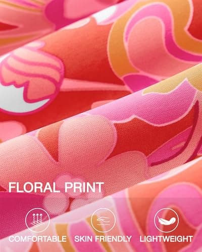 BTFBM Women's Clothing Spring Summer Dresses 2026 Beach Vacation Short Sleeve Smocked Back Boho Casual Floral Maxi Dress(Print Pink, Small) - Thumbnail 6