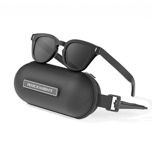 ROCKNIGHT HD Driving UV400 Polarized Sunglasses Men UV Protection Outdoor Retro Square Sunglasses Lightweight Acetate lentes de sol hombre - Image 1