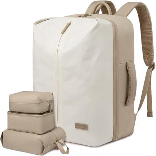 LOVEVOOK Travel Backpack for Women, Extra Large Carry On Bags for Airplanes, Waterproof Personal Item Travel Bag Flight Approved, Weekender Backpacks for Daily Work, 4pcs - Image 1